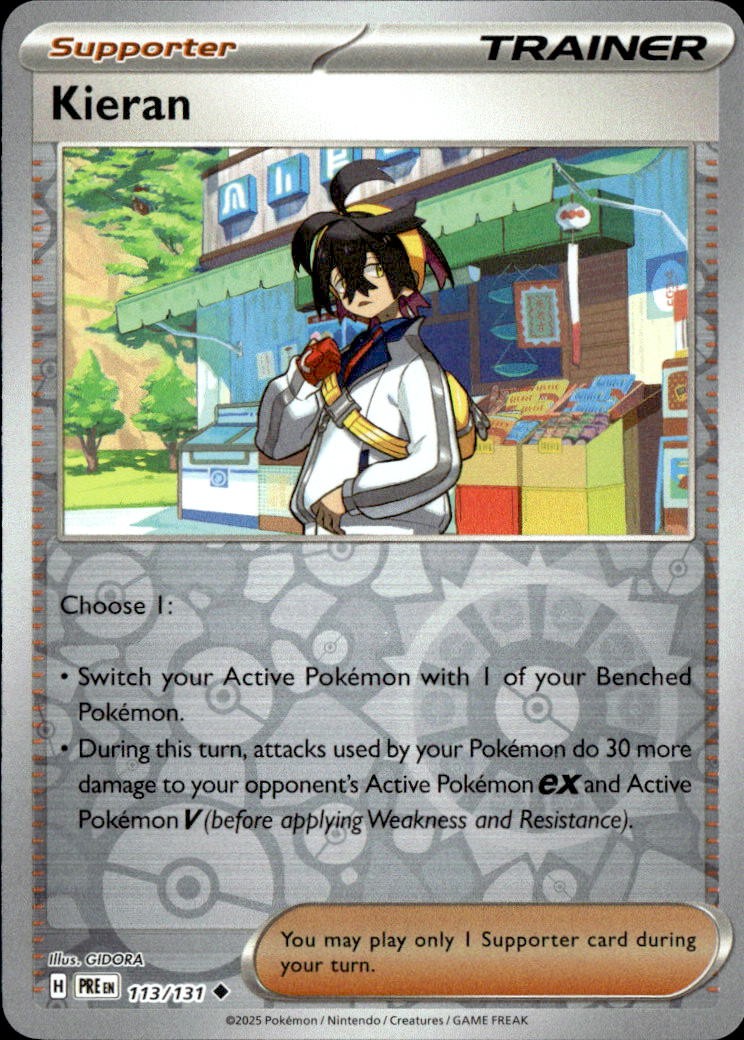 Kieran 113 (Reverse Holofoil) - SV: Prismatic Evolutions