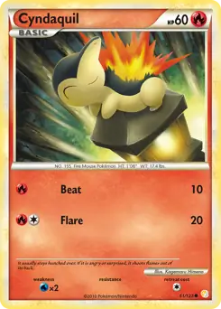 Cyndaquil 61 - HeartGold SoulSilver Pokesingles