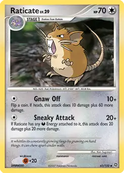 Raticate 61 - Secret Wonders Pokesingles