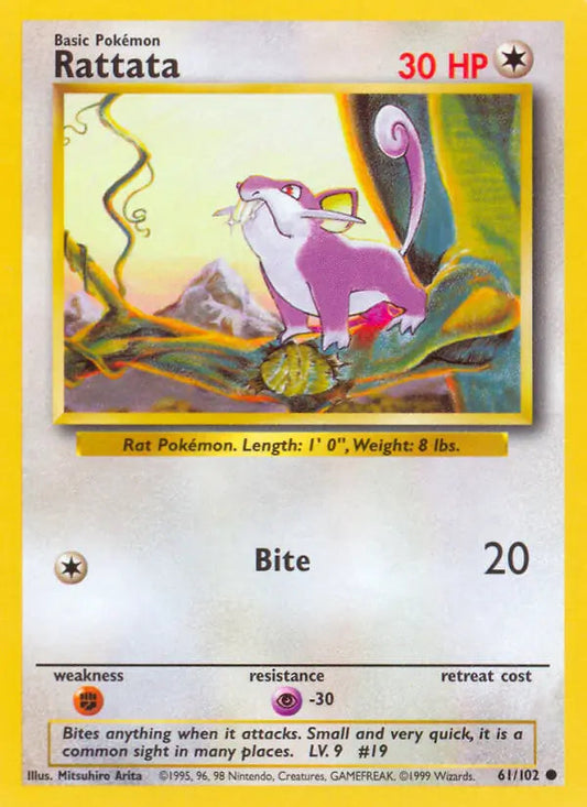 Rattata 61 - Base Set Unlimited Pokesingles