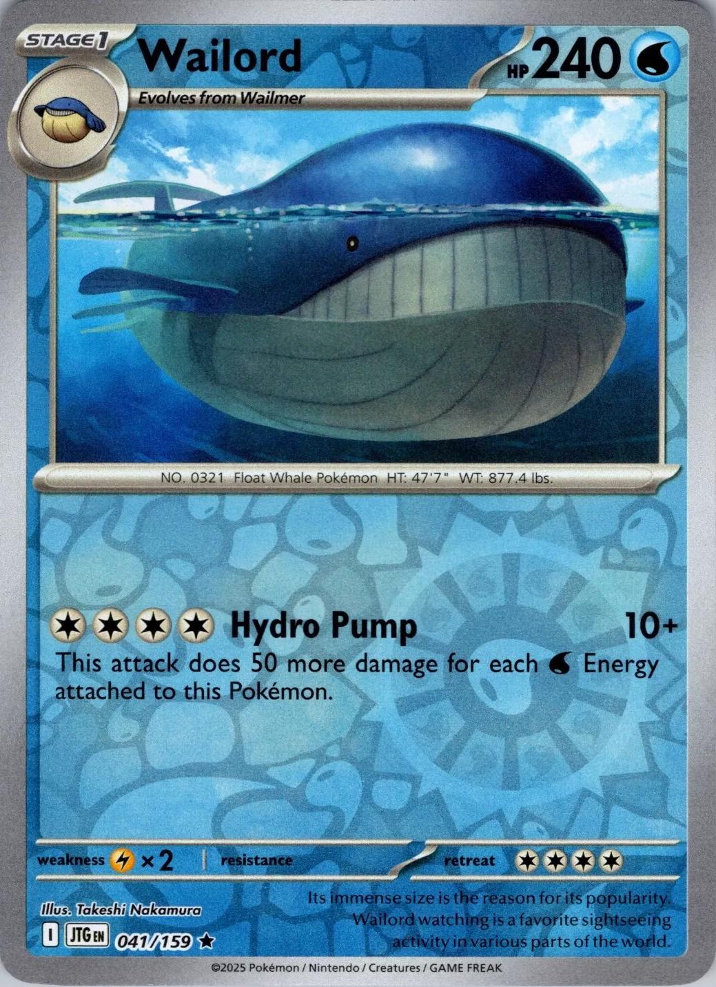 Wailord 041 - SV09: Journey Together - Reverse Holofoil