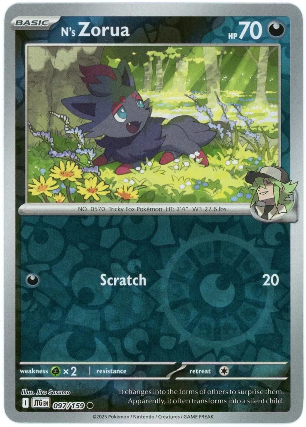 N's Zorua 097 - SV09: Journey Together - Reverse Holofoil