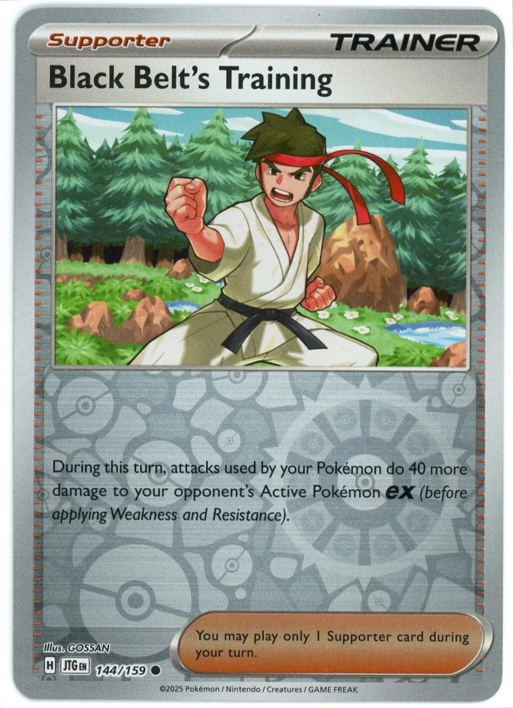 Black Belt's Training 144 (Reverse Holofoil) - SV09: Journey Together