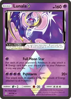 Lunala Prism Star 62 - Ultra Prism Pokesingles