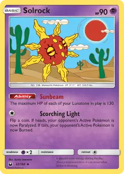 Solrock 62 - Celestial Storm Pokesingles