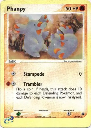 Phanpy Reverse Holo 62 - Ruby and Sapphire Pokesingles