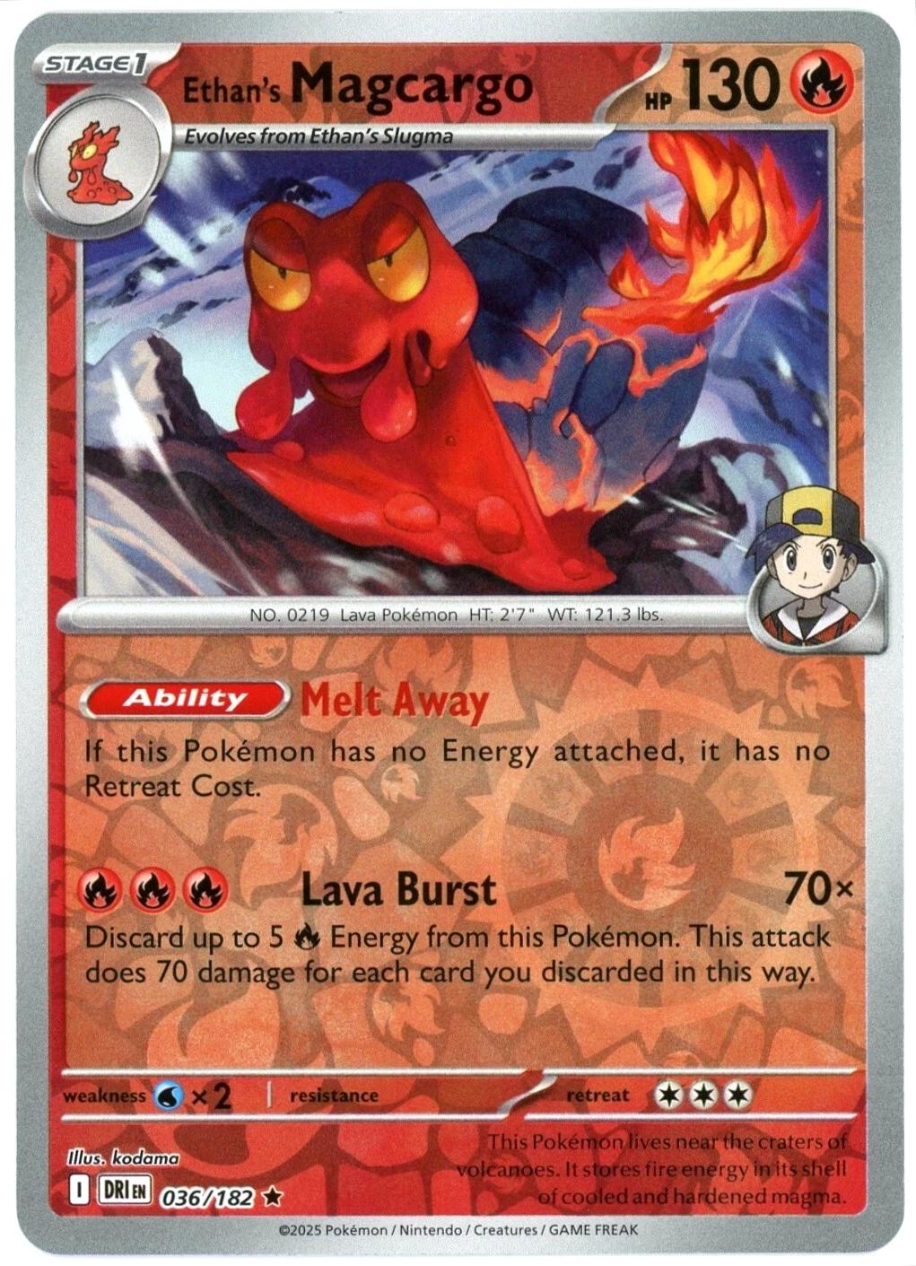 Ethan's Magcargo 036 - SV10: Destined Rivals - Reverse Holofoil