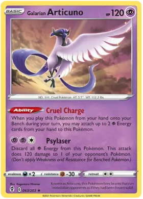 Galarian Articuno Holo Rare 063, Evolving Skies | Sword & Shield, , 5.00 kr, Pokesingles. Kjøp pokemon kort til lave priser hos oss.