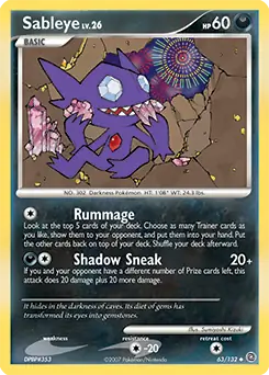 Sableye 63 - Secret Wonders Pokesingles