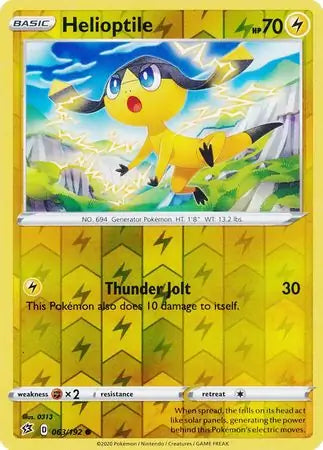Helioptile Reverse Holo 063 - Rebel Clash