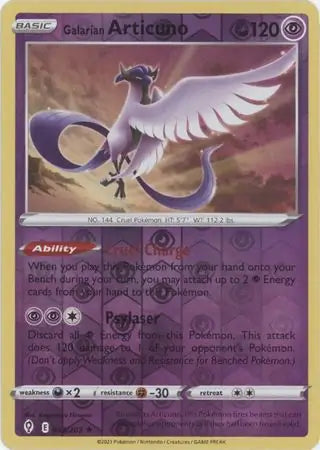 Galarian Articuno Reverse Holo 063, Evolving Skies | Sword & Shield, , 5.00 kr, Pokesingles. Kjøp pokemon kort til lave priser hos oss.
