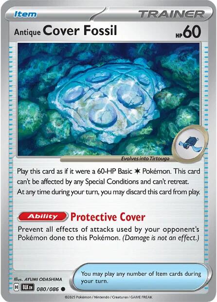 Antique Cover Fossil 080 - SV: Black Bolt - Reverse Holofoil