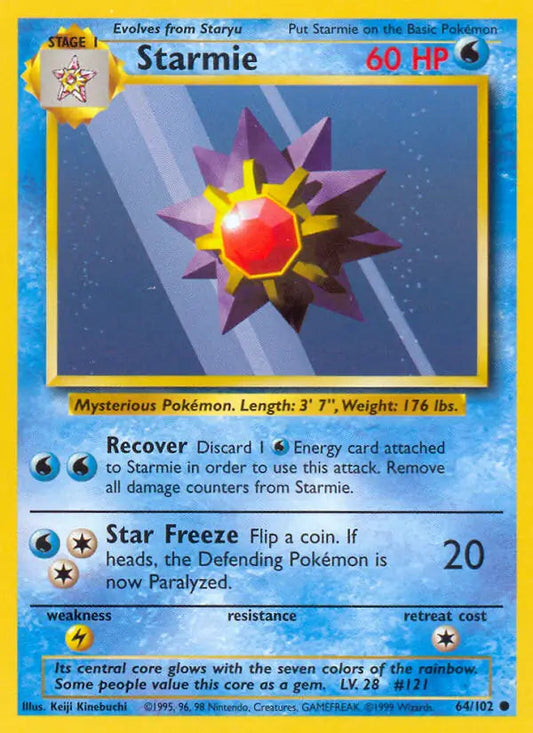 Starmie 64 - Base Set Unlimited Pokesingles
