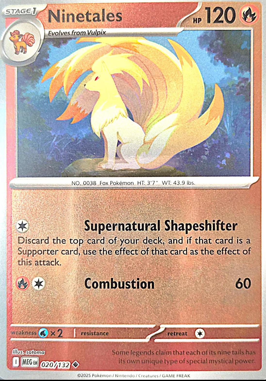 Ninetales 020 (Reverse Holofoil) - ME01: Mega Evolution