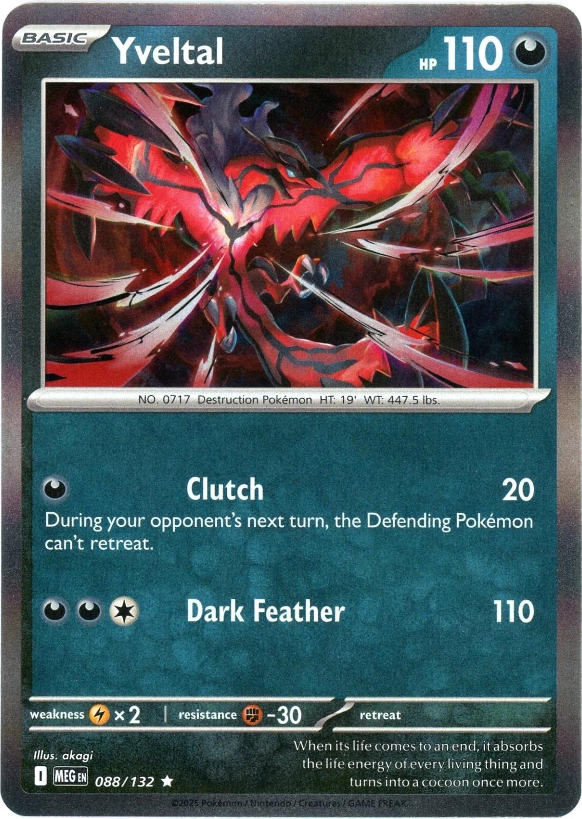 Yveltal 088 - ME01: Mega Evolution - Reverse Holofoil