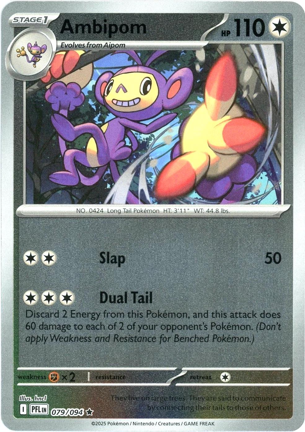 Ambipom 079 - ME02: Phantasmal Flames - Reverse Holofoil