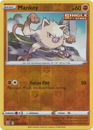 Mankey Reverse Holo 066 - Battle Styles