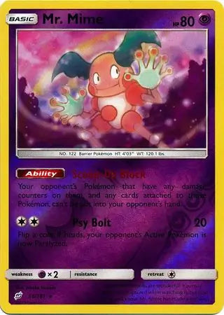 Mr. Mime Reverse Holo 66 - Team Up Pokesingles