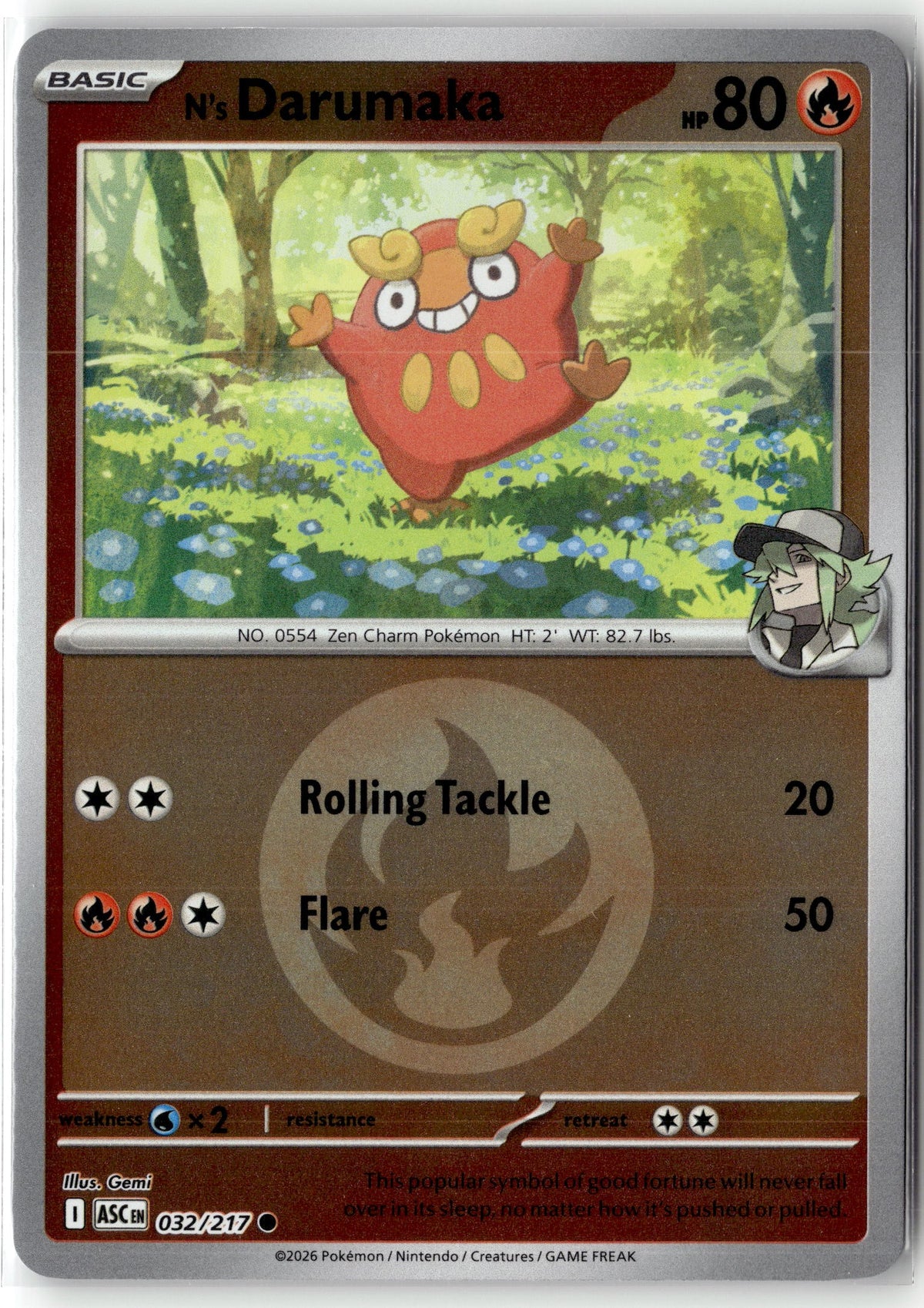N's Darumaka (Energy Symbol Pattern)