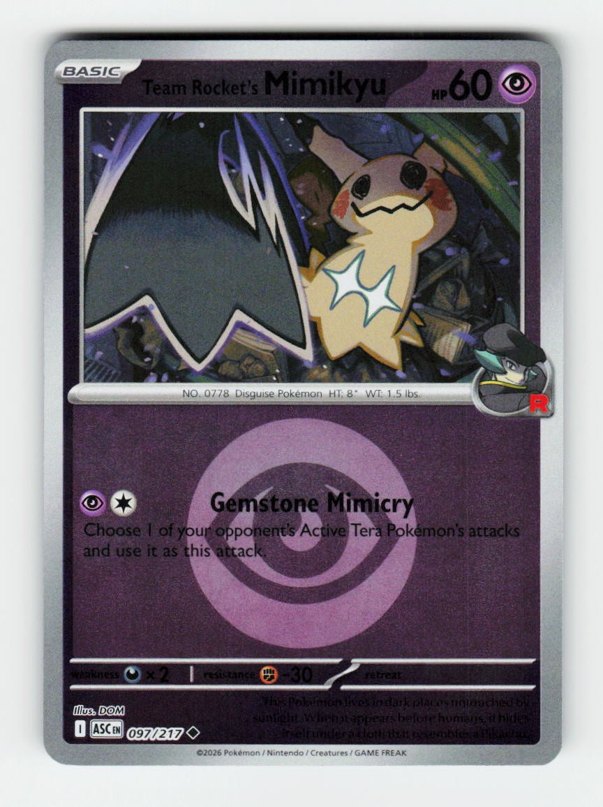 Team Rocket's Mimikyu - 097/217 (Energy Symbol Pattern)