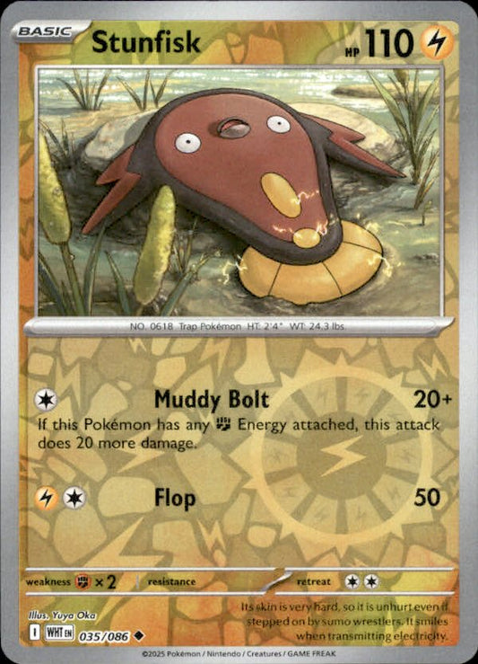 Stunfisk Reverse Holo 035 - White Flare Pokesingles
