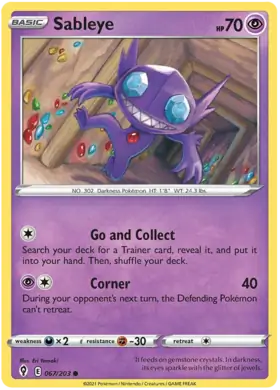 Sableye 067, Evolving Skies | Sword & Shield, , 5.00 kr, Pokesingles. Kjøp pokemon kort til lave priser hos oss.