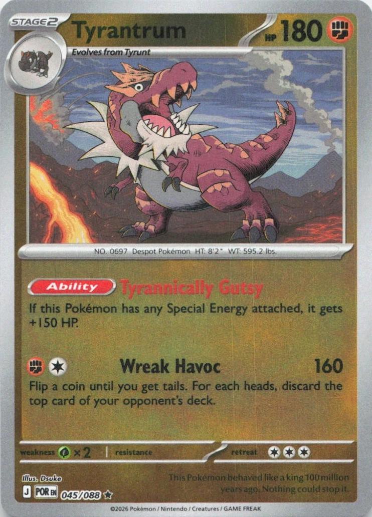 Tyrantrum 045 - ME03: Perfect Order - Reverse Holofoil