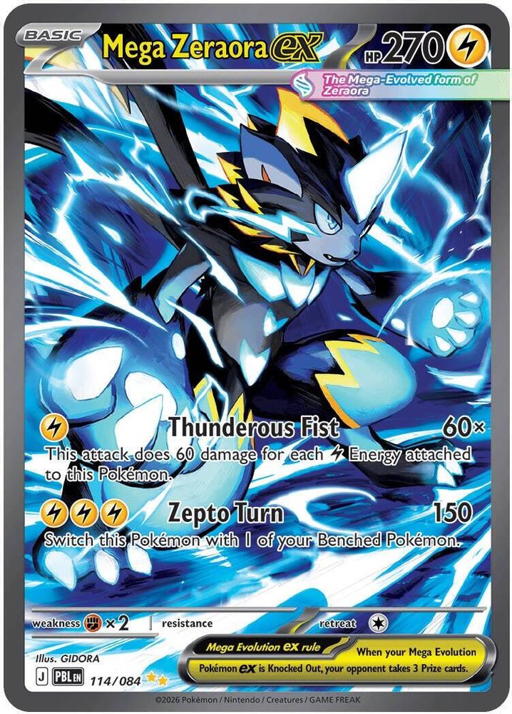Mega Zeraora ex 114/084 - Pitch Black