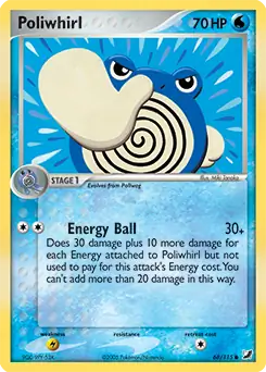 Poliwhirl 68 - Unseen Forces Pokesingles