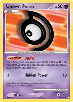 Unown 68 - Diamond & Pearl Pokesingles
