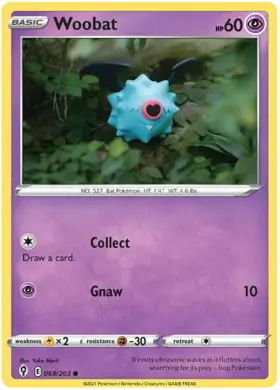 Woobat 068, Evolving Skies | Sword & Shield, , 5.00 kr, Pokesingles. Kjøp pokemon kort til lave priser hos oss.