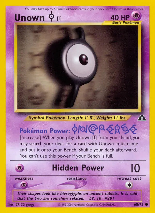 Unown [I] 68 - Neo Discovery Pokesingles