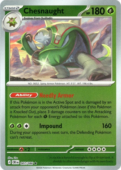 Chesnaught 007 - ME04: Chaos Rising - Reverse Holofoil