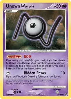 Unown N 69 - Secret Wonders Pokesingles