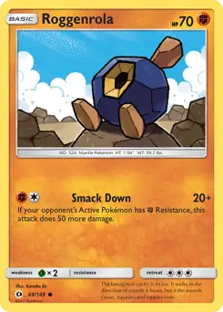 Roggenrola 69 - Sun & Moon Base Pokesingles