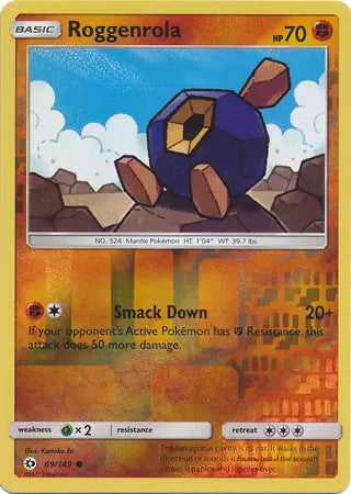 Roggenrola Reverse Holo 69 - Sun & Moon Base Pokesingles