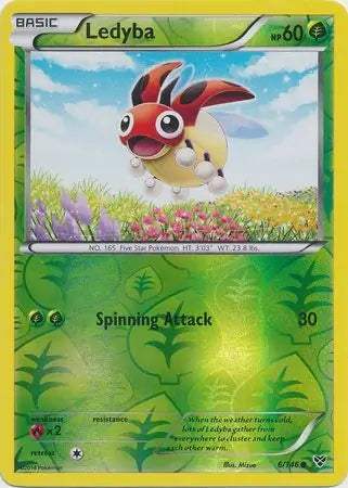 Ledyba Reverse Holo 6 - XY Base Pokesingles