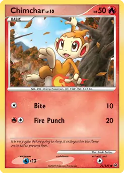 Chimchar 70 - Platinum Pokesingles