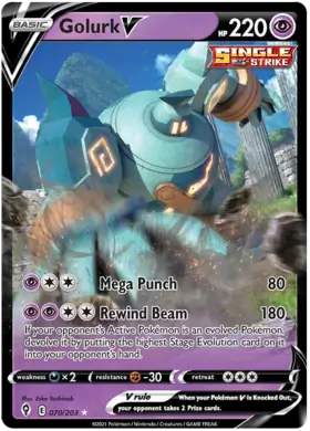 Golurk V 070, Evolving Skies | Sword & Shield, , 5.00 kr, Pokesingles. Kjøp pokemon kort til lave priser hos oss.