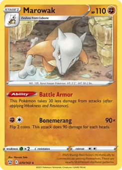 Marowak 070 - Battle Styles