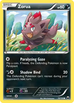 Zorua 70 - Dark Explorers Pokesingles