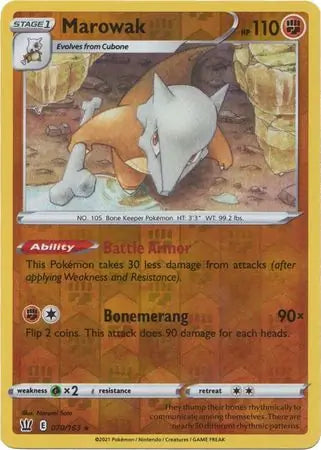 Marowak Reverse Holo 070 - Battle Styles