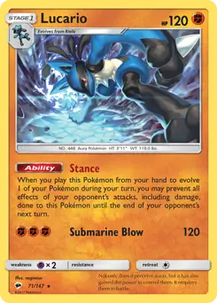 Lucario 71 - Burning Shadows Pokesingles