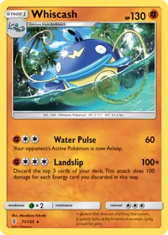 Whiscash 71 - Guardians Rising Pokesingles
