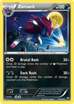 Zoroark 71 - Dark Explorers Pokesingles