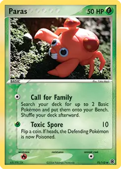 Paras 72 - Fire Red Leaf Green Pokesingles