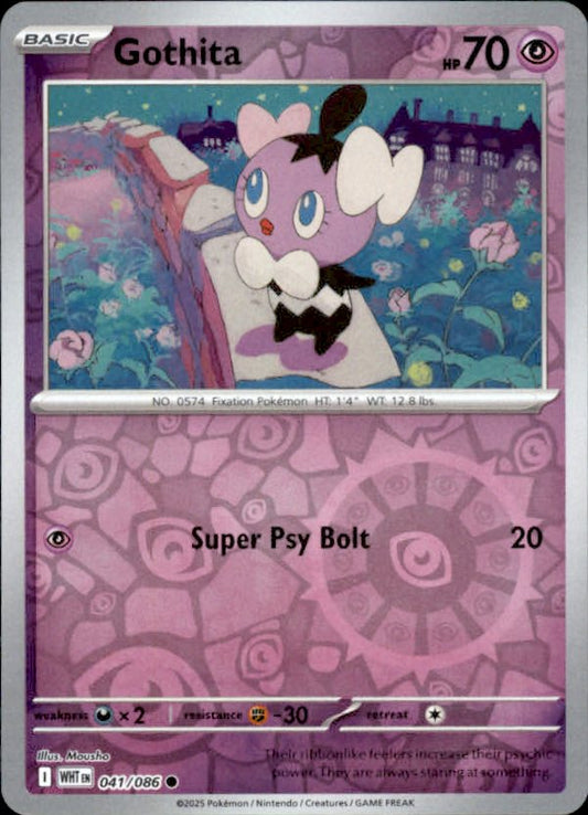 Gothita Reverse Holo 041 - White Flare Pokesingles