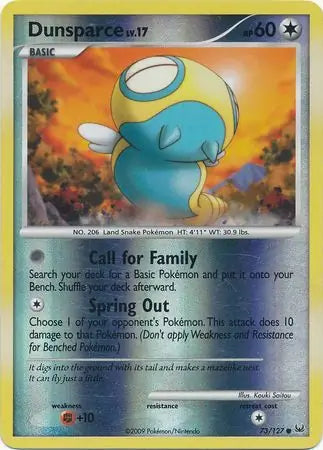 Dunsparce Reverse Holo 73 - Platinum Pokesingles
