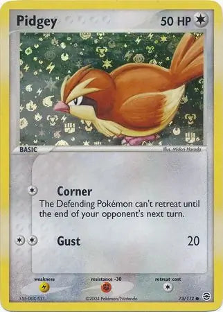 Pidgey Reverse Holo 73 - Fire Red Leaf Green Pokesingles