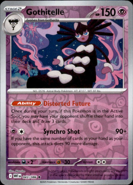 Gothitelle Reverse Holo 043 - White Flare Pokesingles